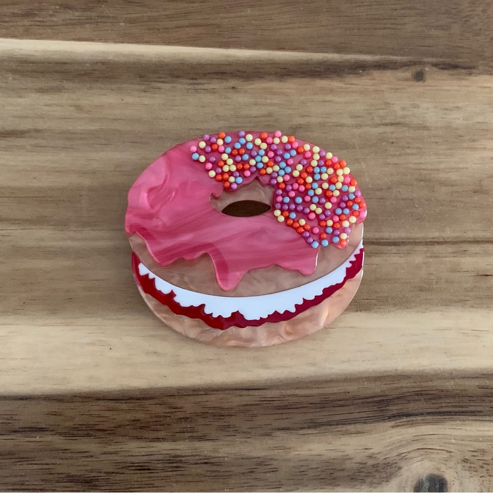 Erstwilder Donut Cake Brooch Pin NWOT